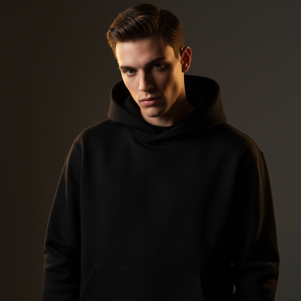 Interlinked Hoodie Black Lettering