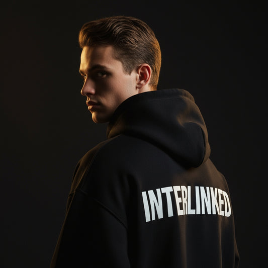 Interlinked Black White Lettering